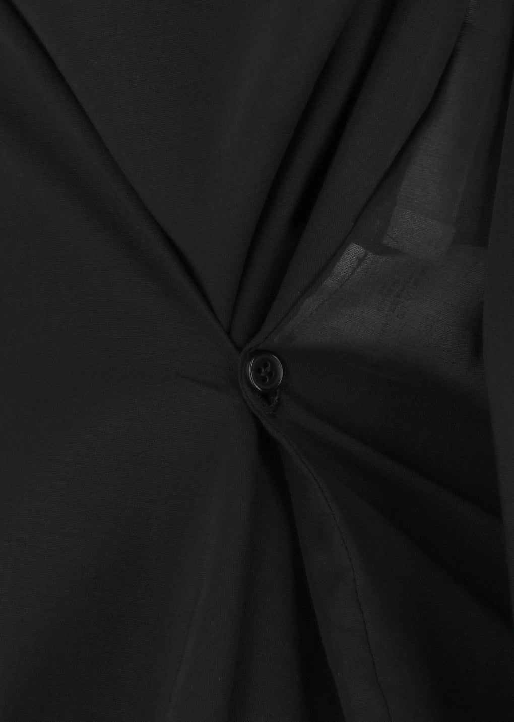 mock neck two way blouse, black