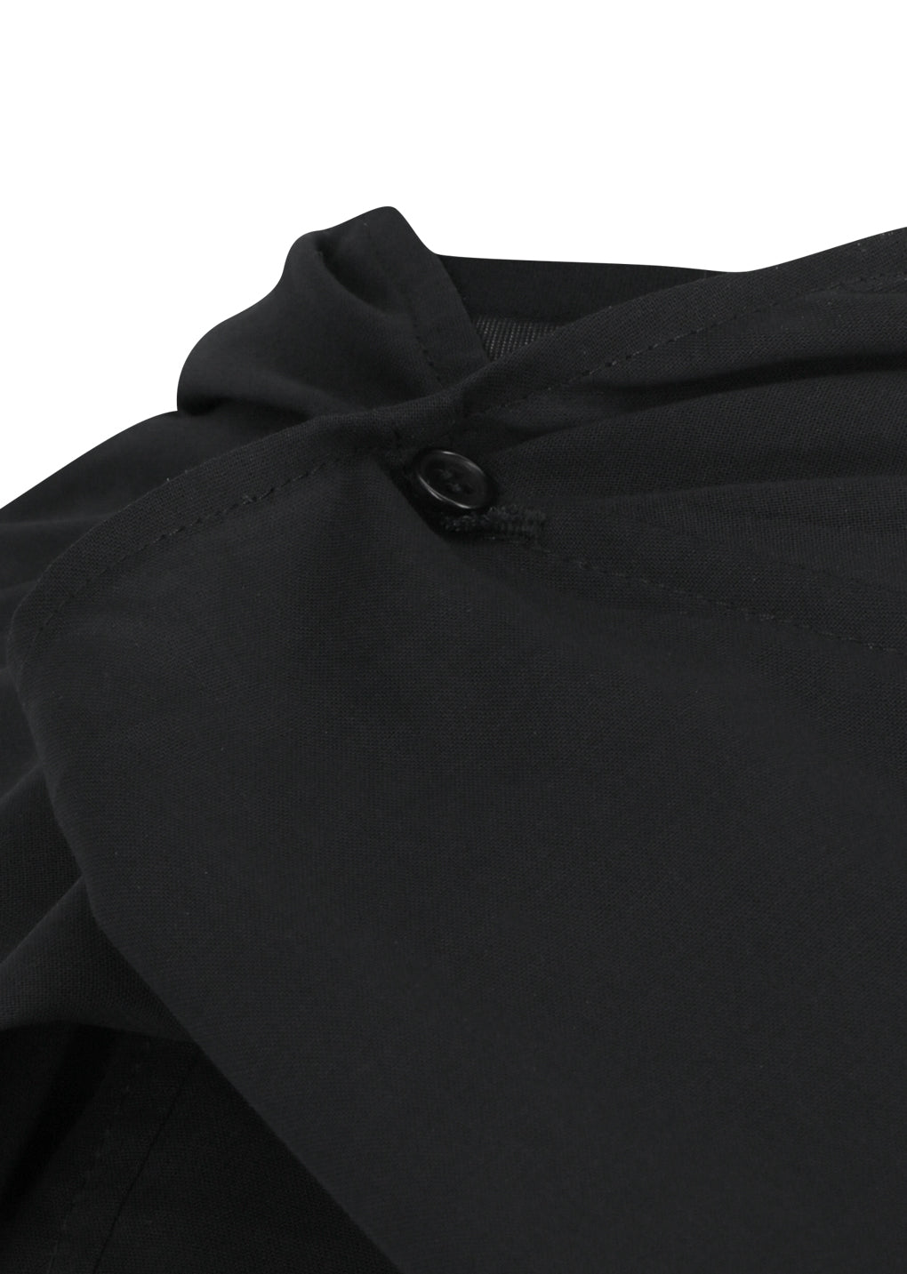 mock neck two way blouse, black