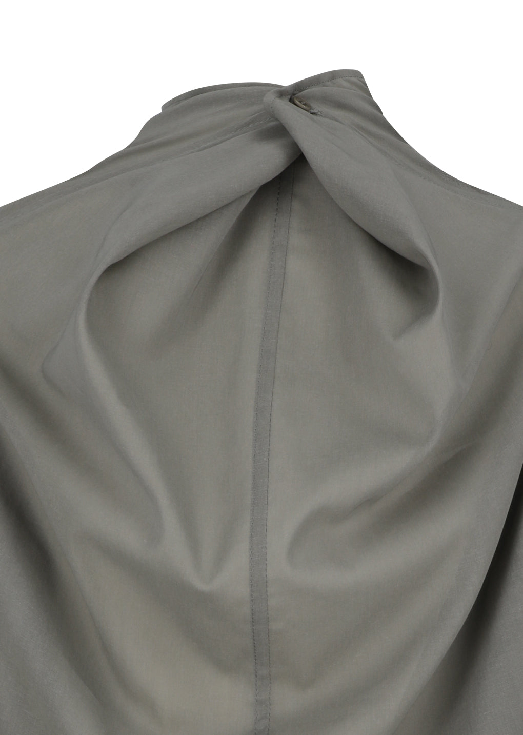 mock neck two way blouse, grey