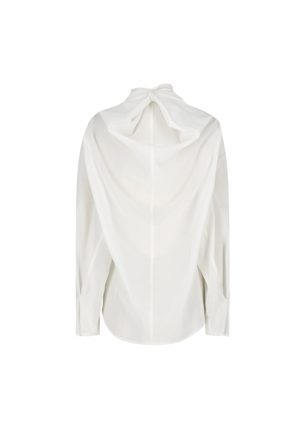 mock neck two way blouse, ivory
