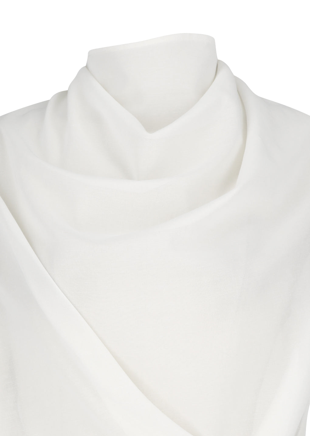 mock neck two way blouse, ivory