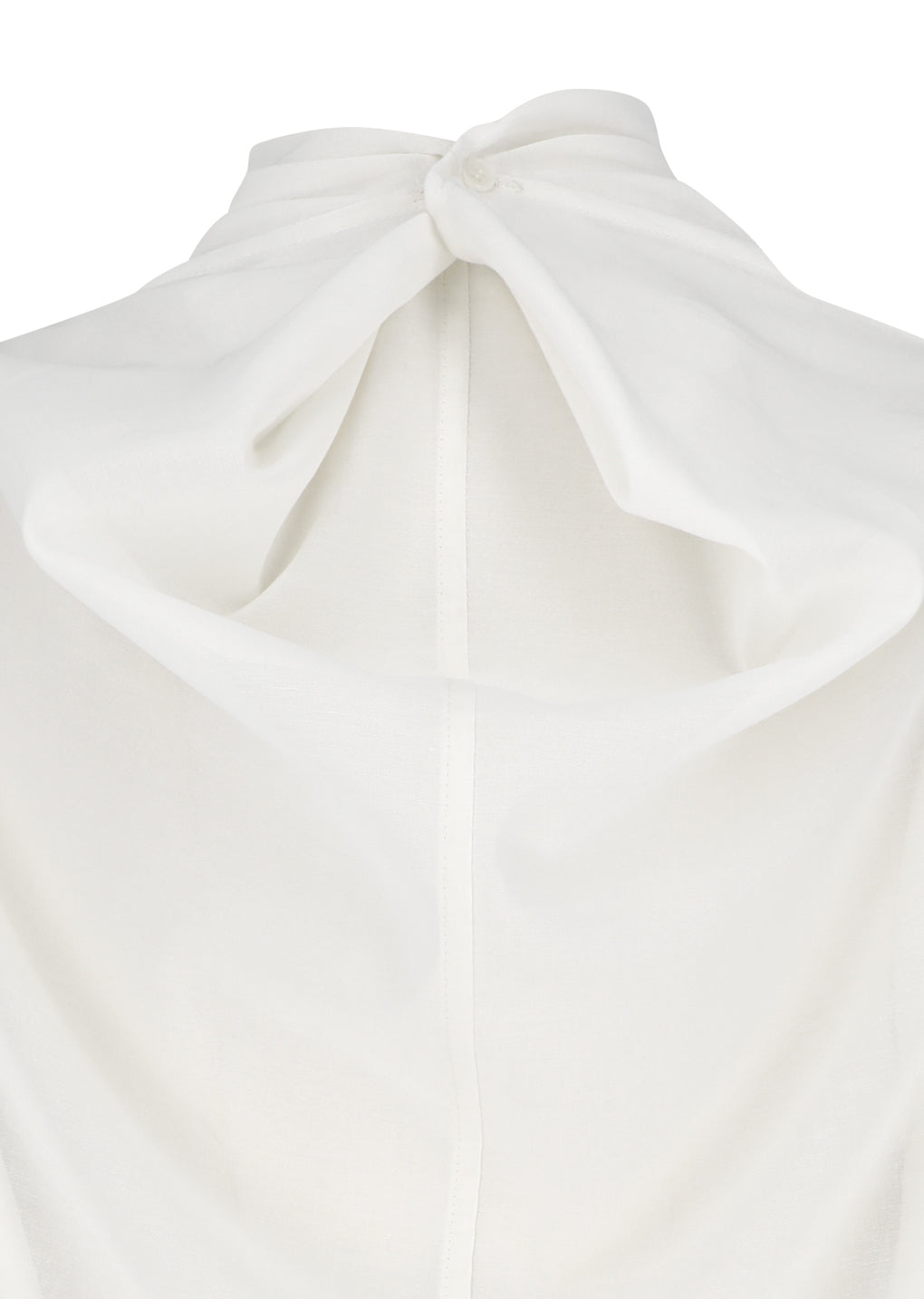 mock neck two way blouse, ivory