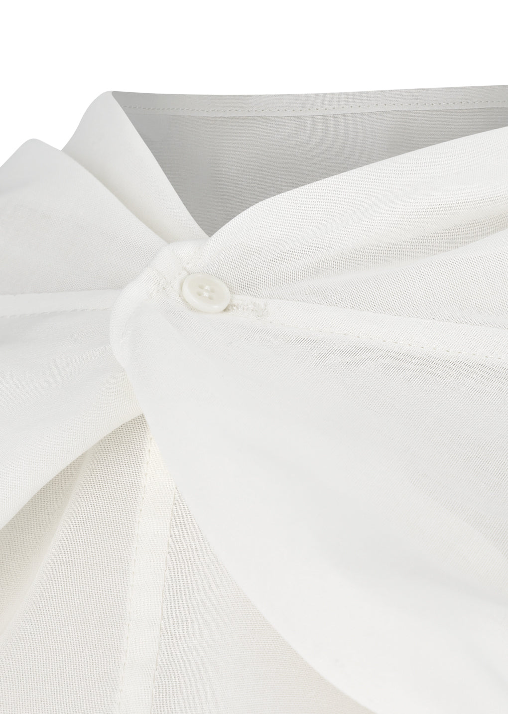 mock neck two way blouse, ivory