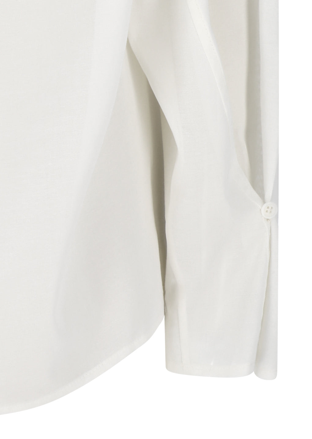 mock neck two way blouse, ivory