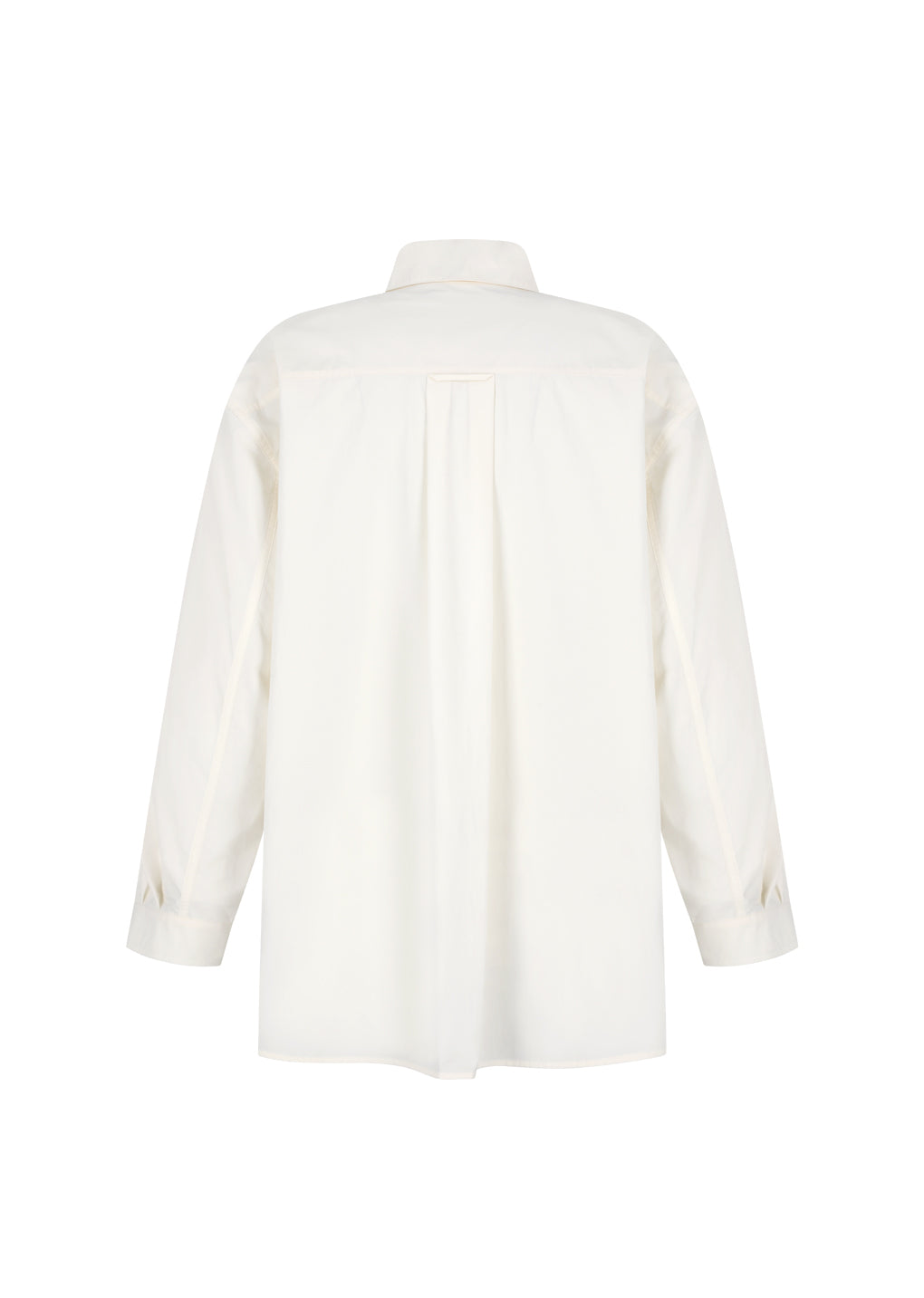 neck shirring oversized shirts, ecru hover