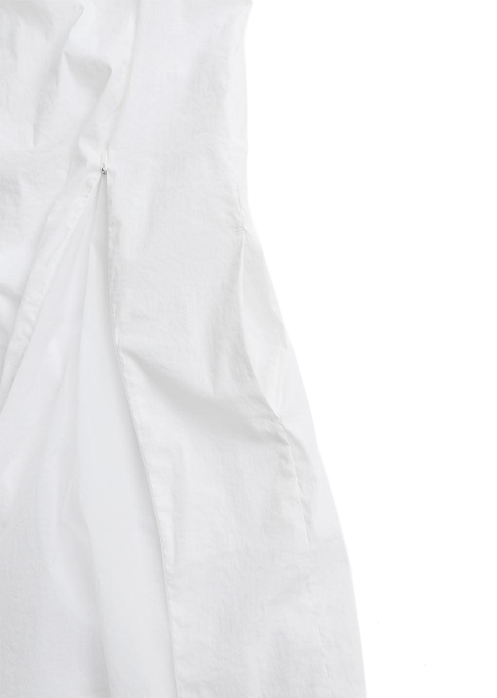 nylon hooded mini dress, white