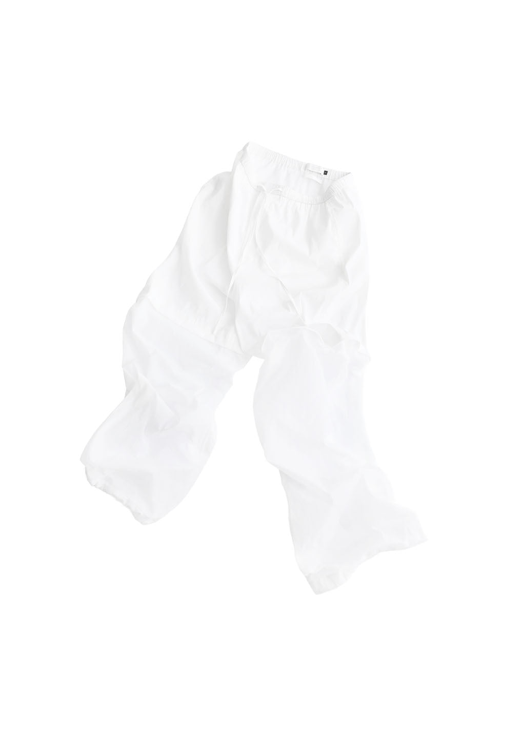 men's nylon layered pants, white