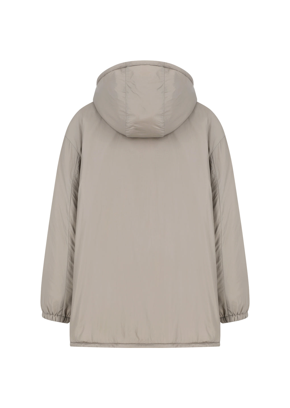 nylon reversible padded poncho, beige