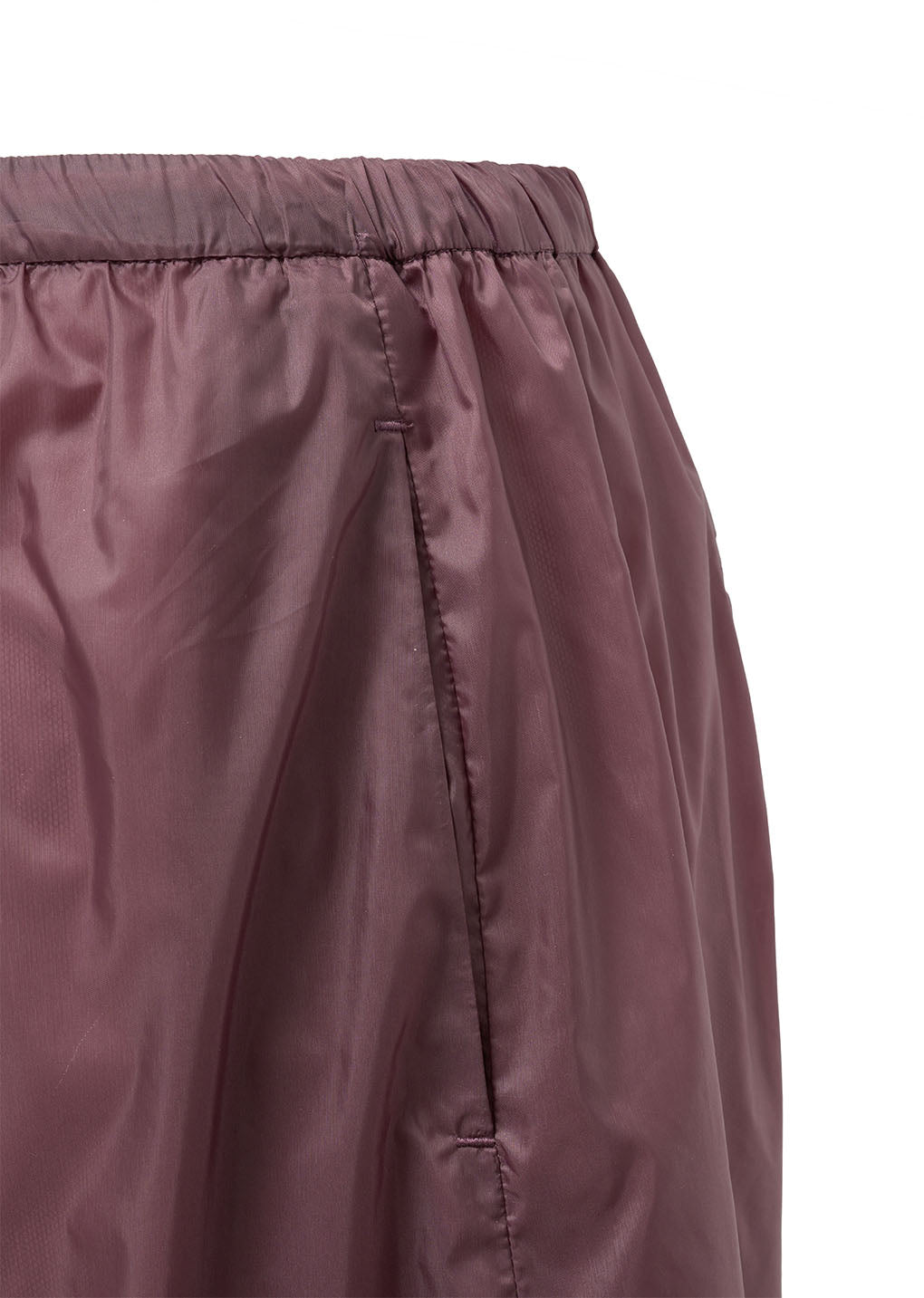 nylon shirring pants, purple