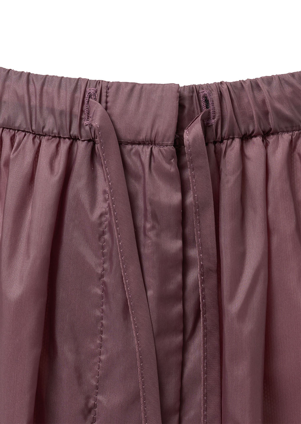 nylon shirring pants, purple