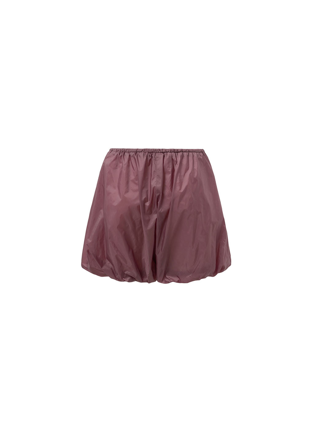 nylon shirring shorts, purple