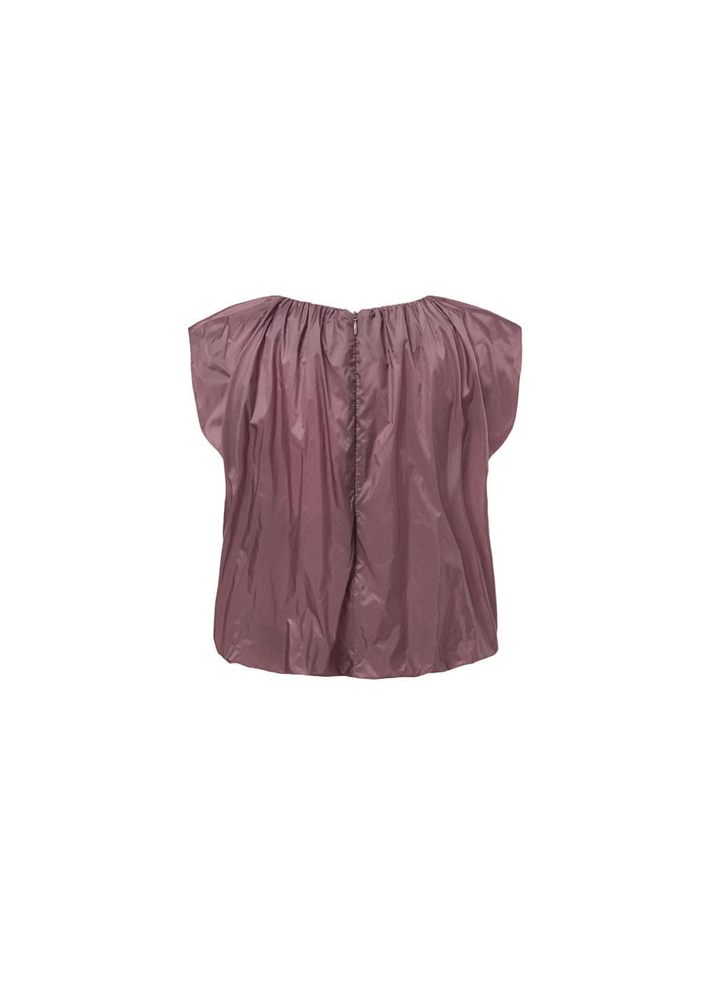 nylon volume shirring top, purple