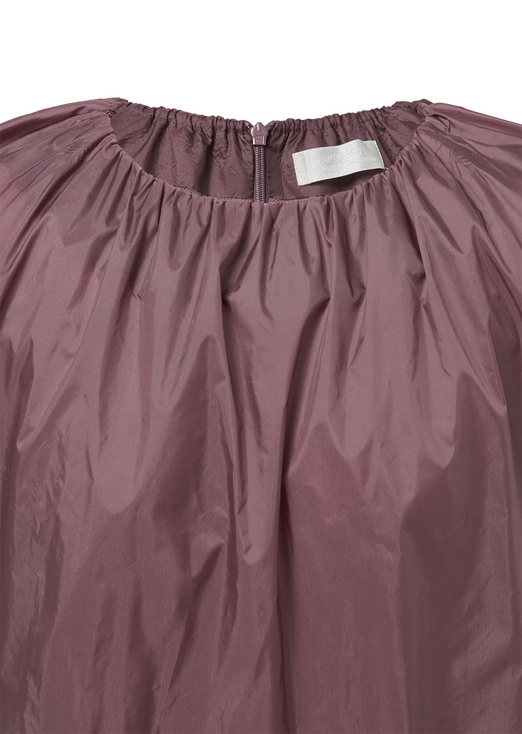 nylon volume shirring top, purple