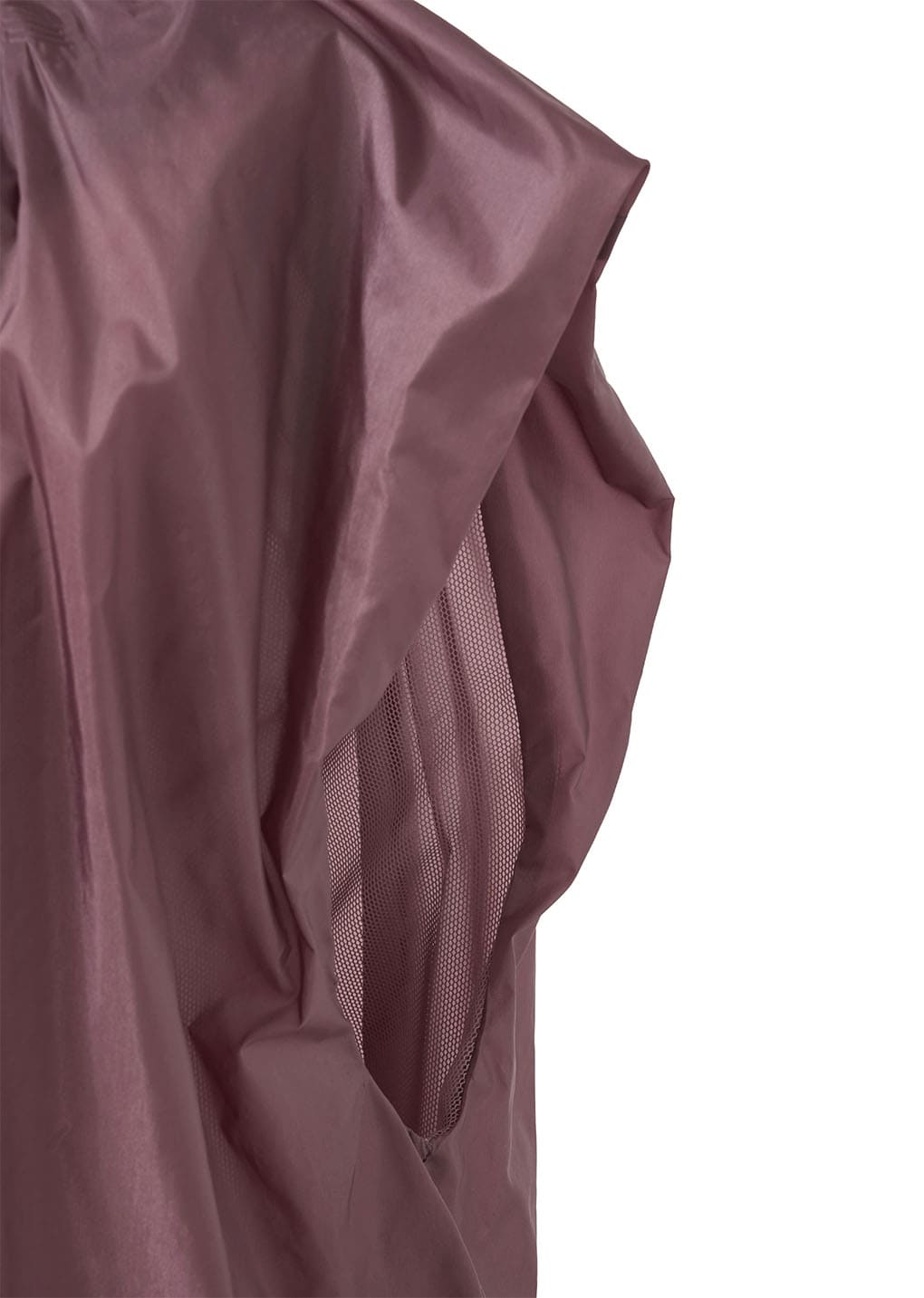 nylon volume shirring top, purple