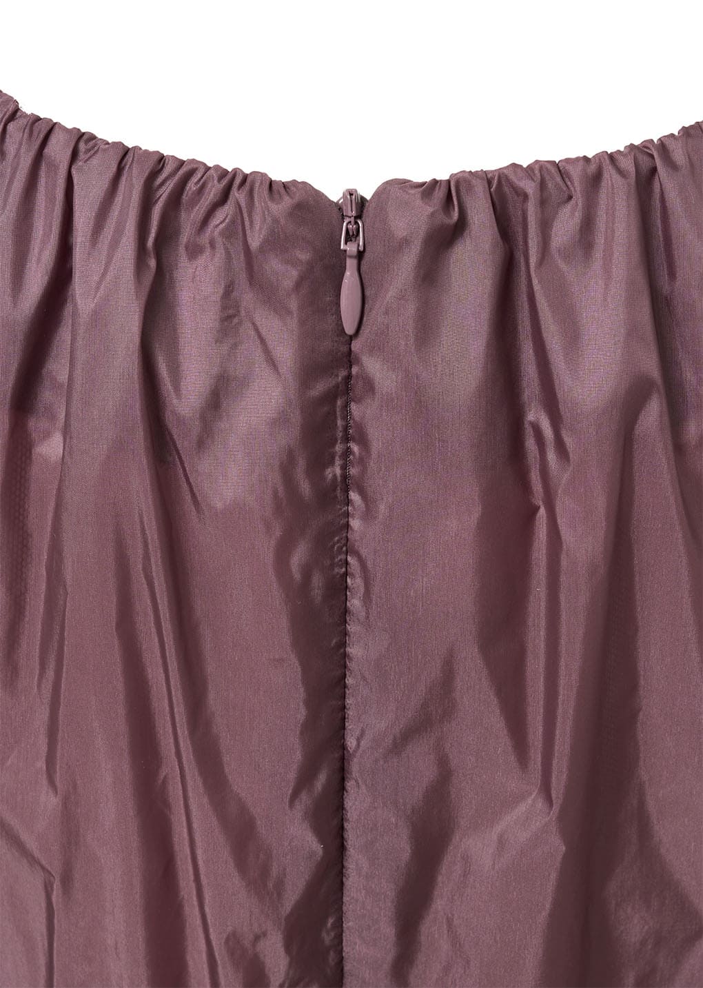 nylon volume shirring top, purple