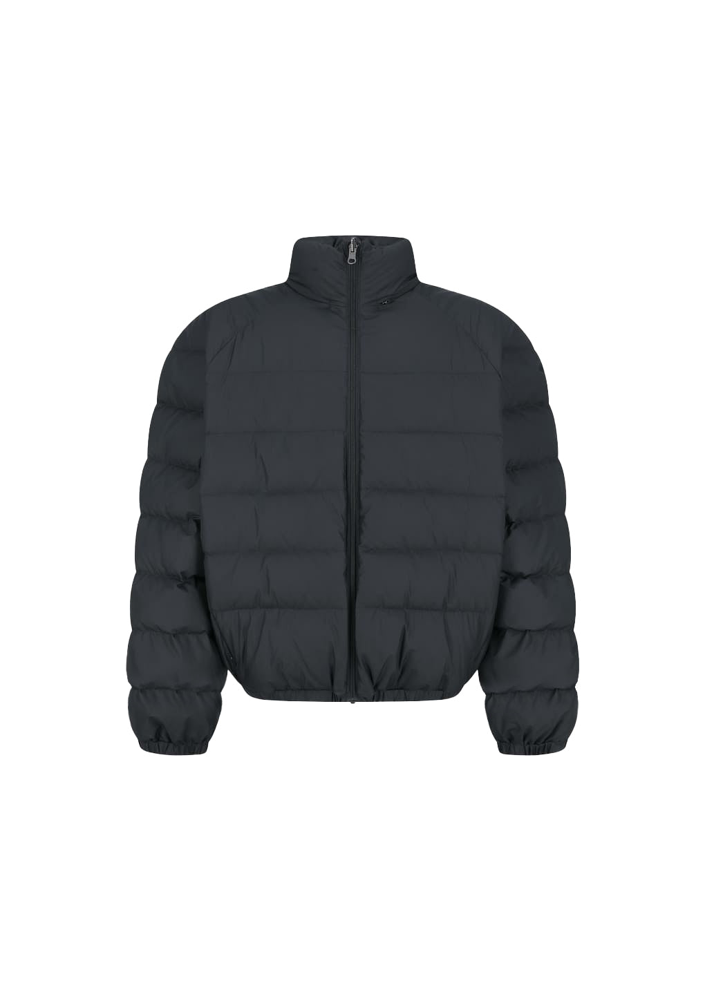 nylon reversible goose down puffer, charcoal