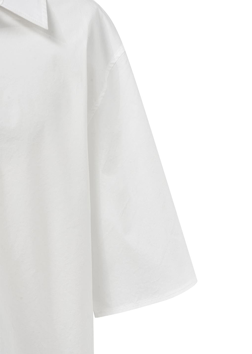 open collar half shirts, white