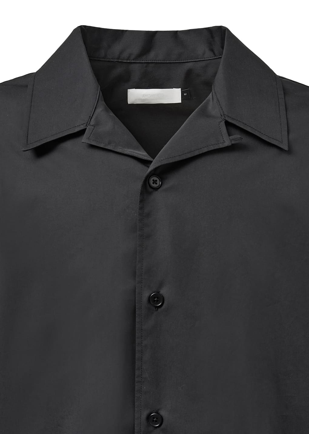 OPEN COLLAR SHIRTS, BLACK