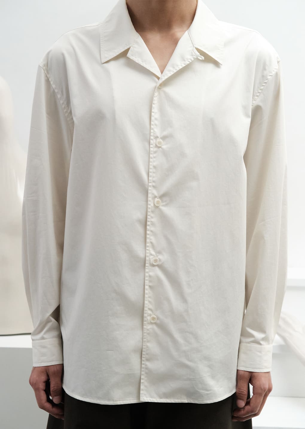 OPEN COLLAR SHIRTS, IVORY