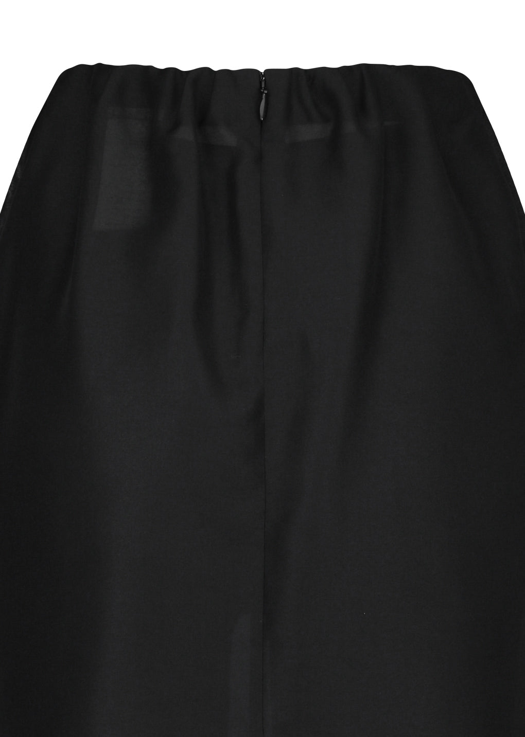 organza layered skirt, black