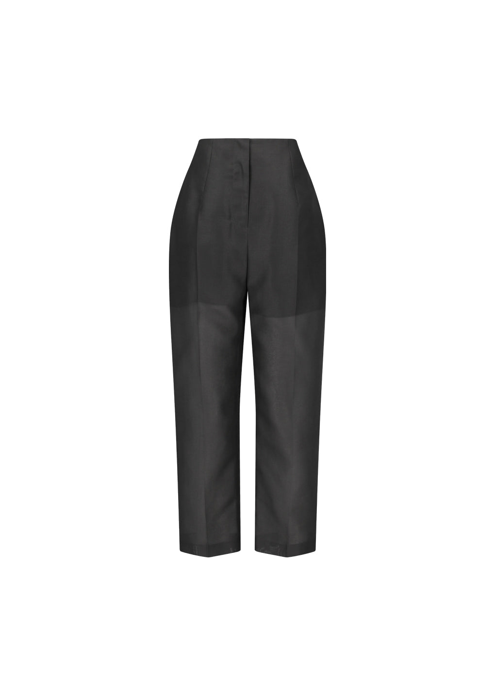 organza structure pants, charcoal