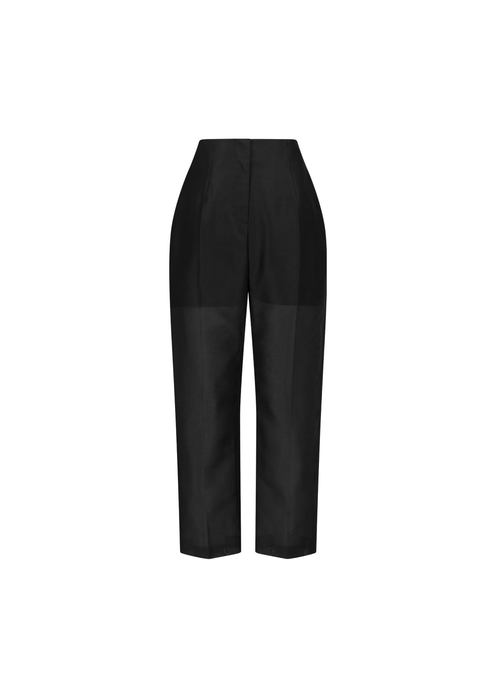 organza structure pants, black