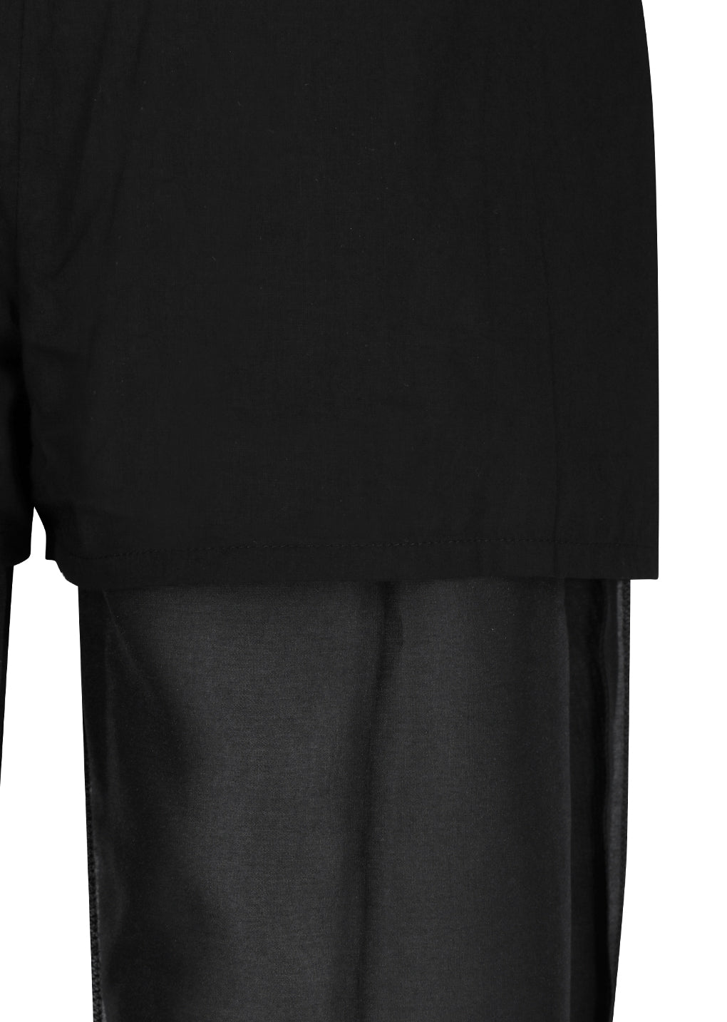 organza structure pants, black
