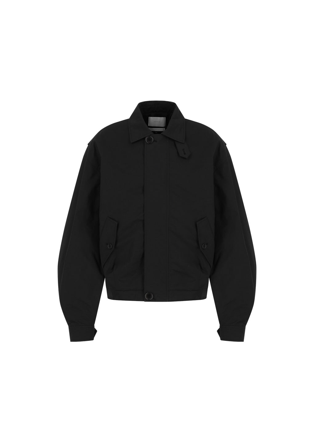 padded cotton nylon jumper, black