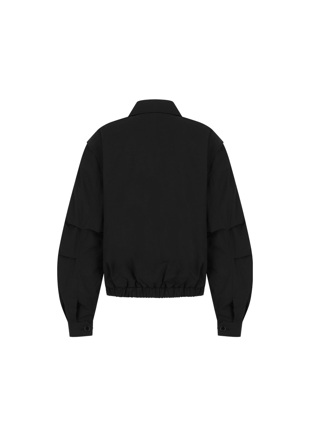 padded cotton nylon jumper, black