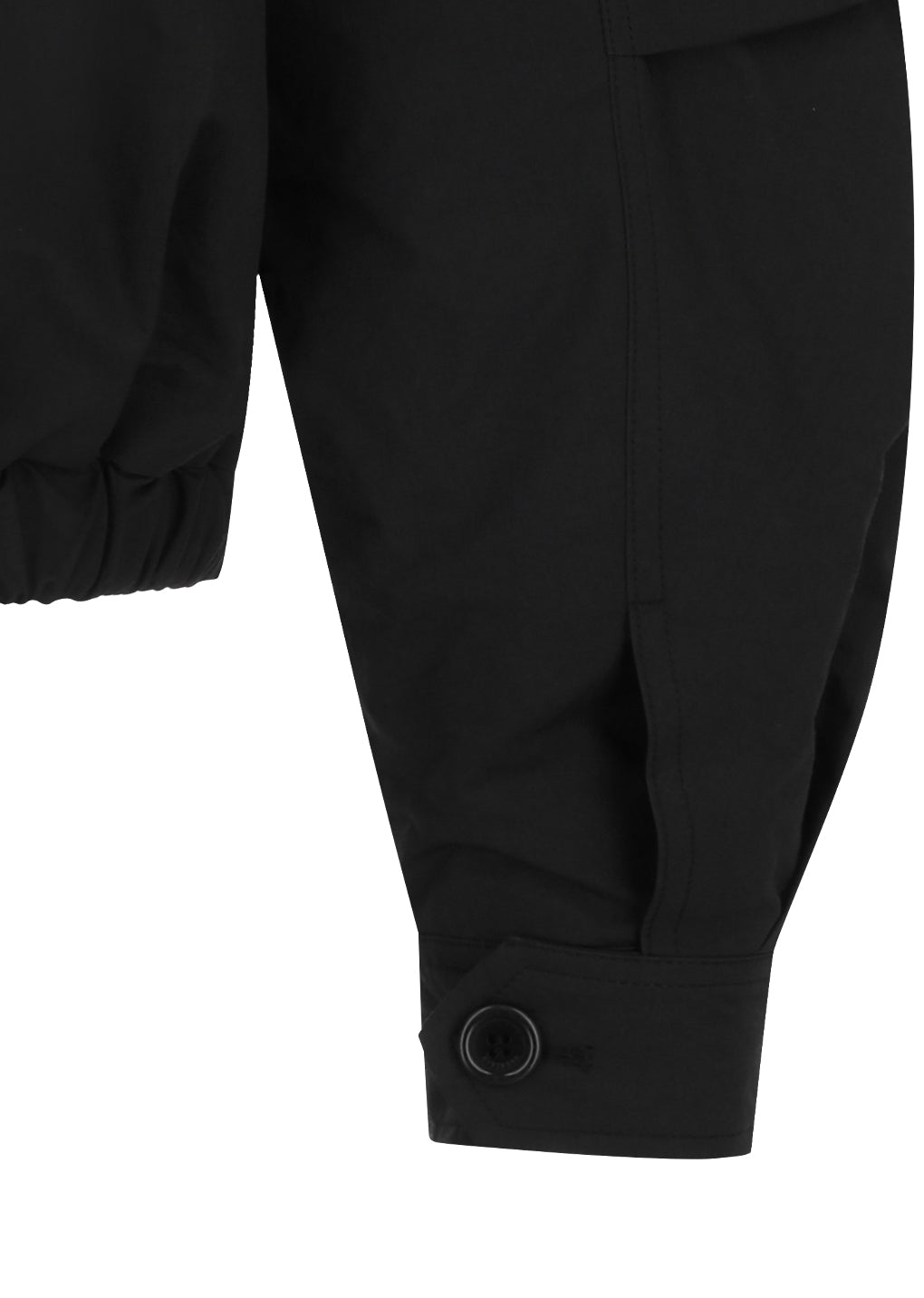 padded cotton nylon jumper, black