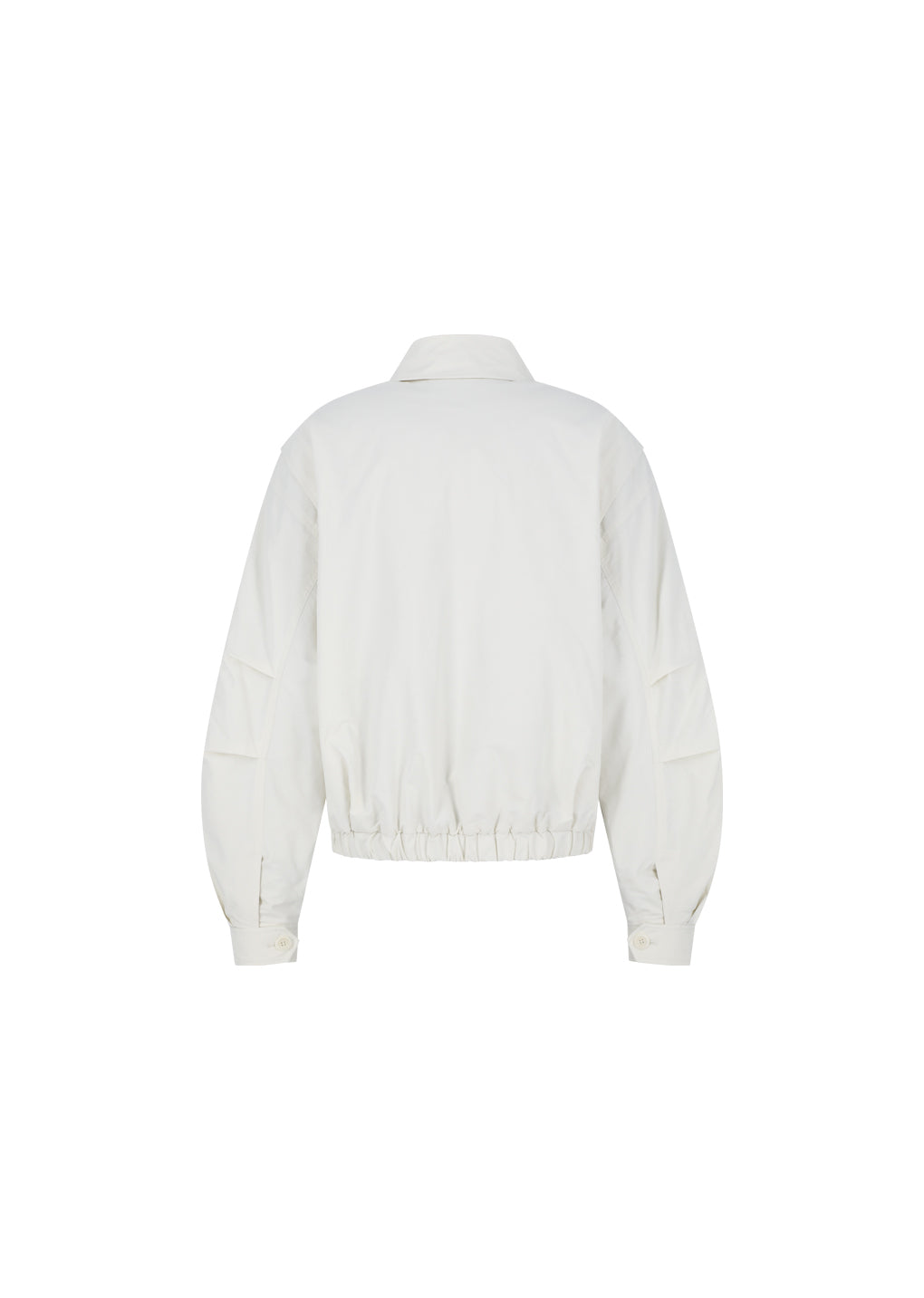 padded cotton nylon jumper, ecru