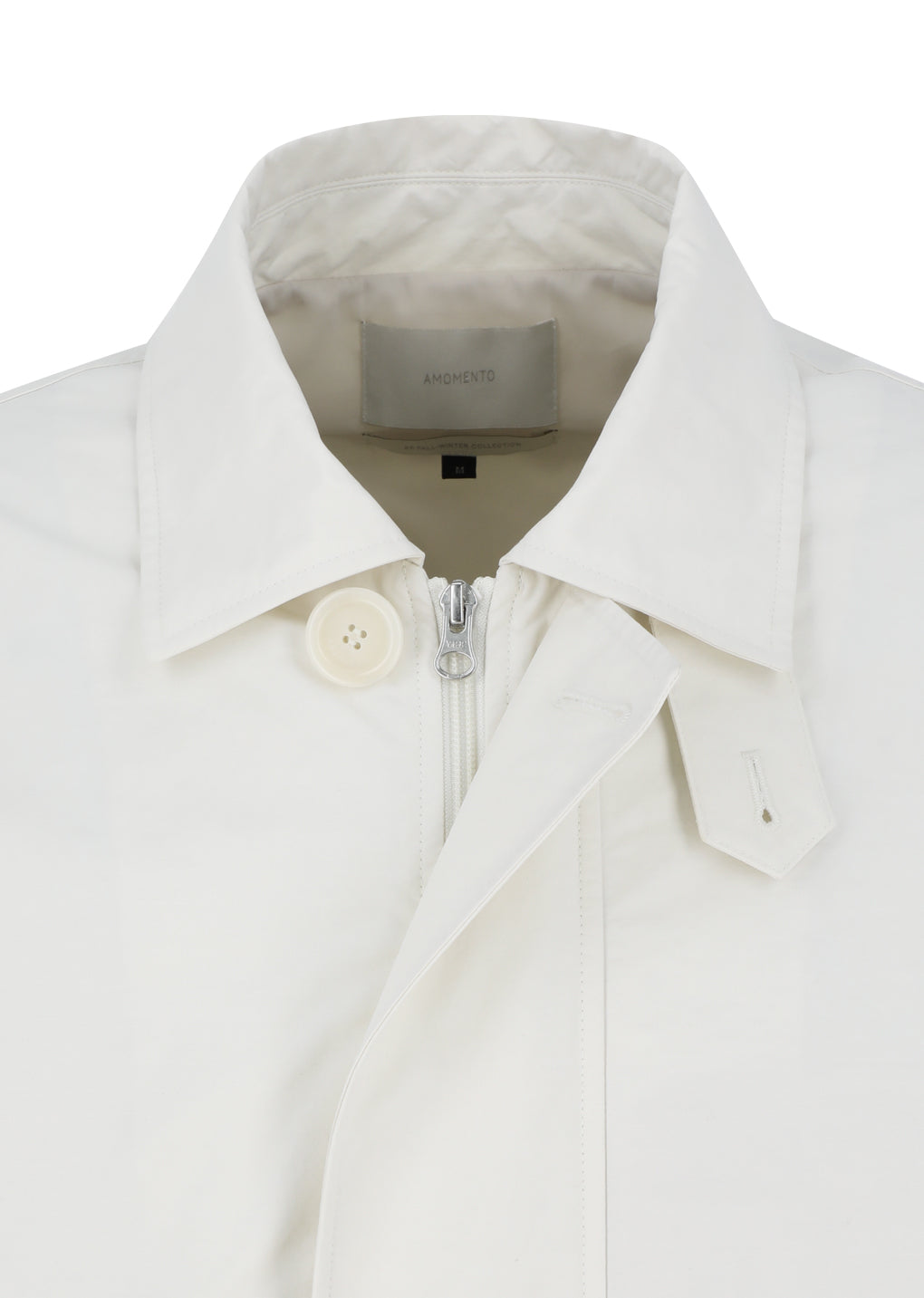 padded cotton nylon jumper, ecru