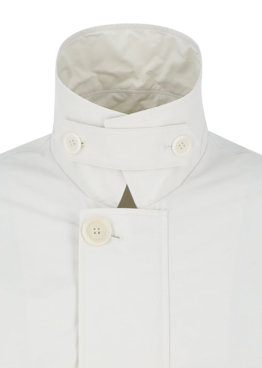 padded cotton nylon jumper, ecru