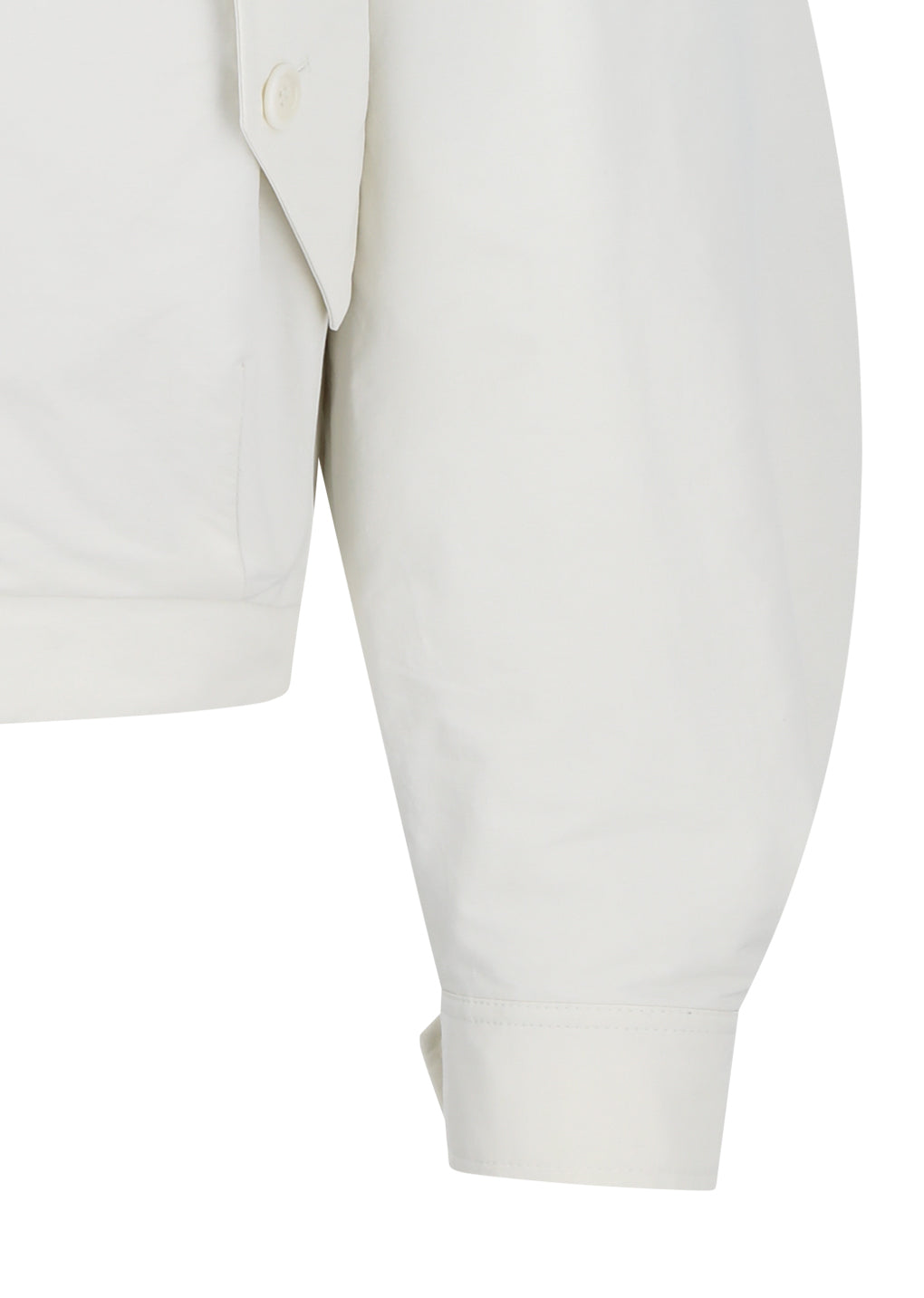 padded cotton nylon jumper, ecru