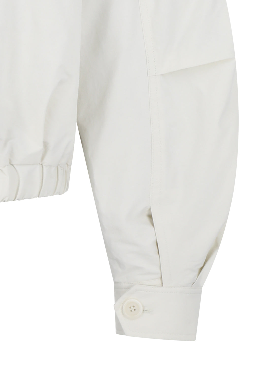 padded cotton nylon jumper, ecru