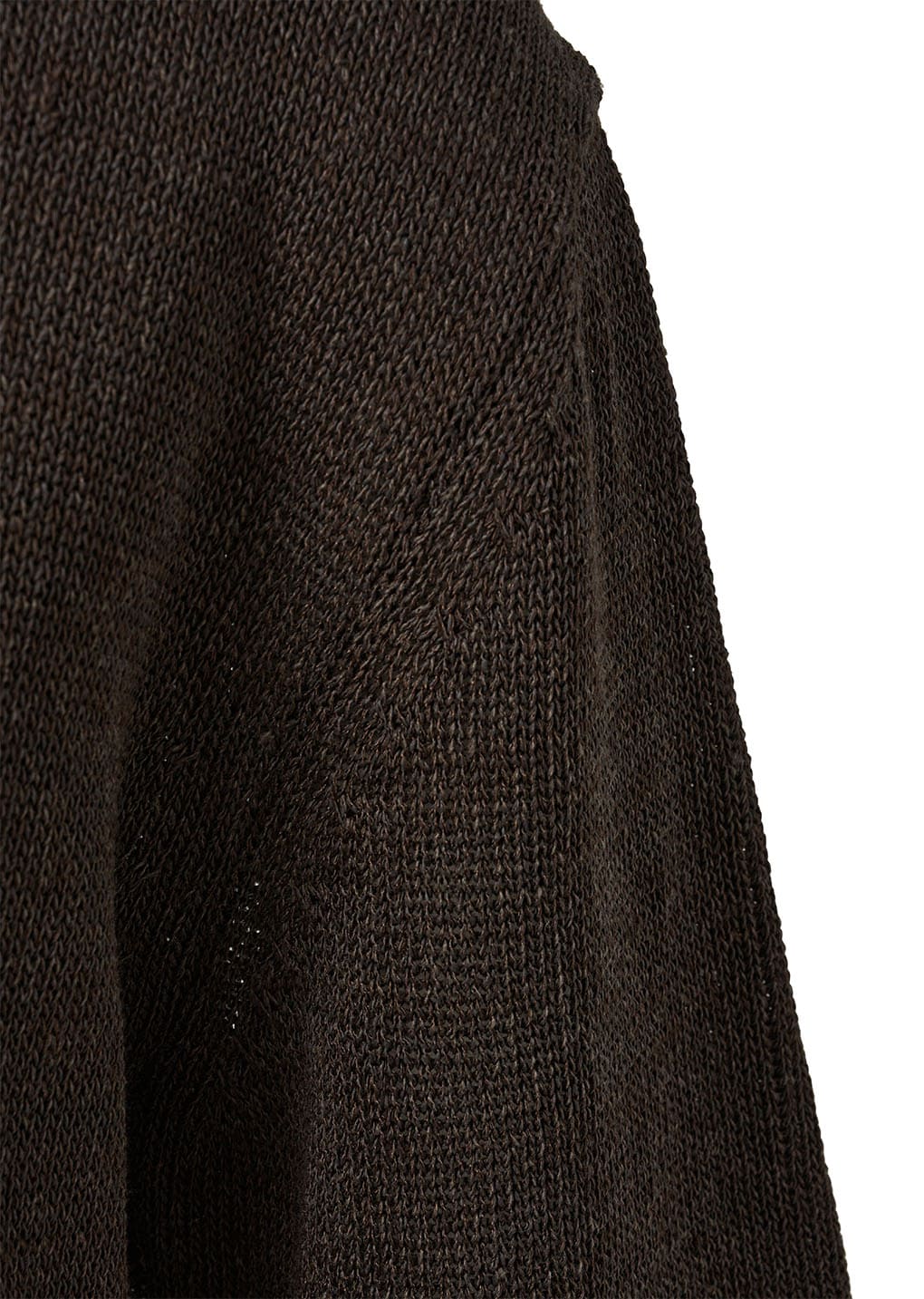 paper yarn collar knit, dark brown