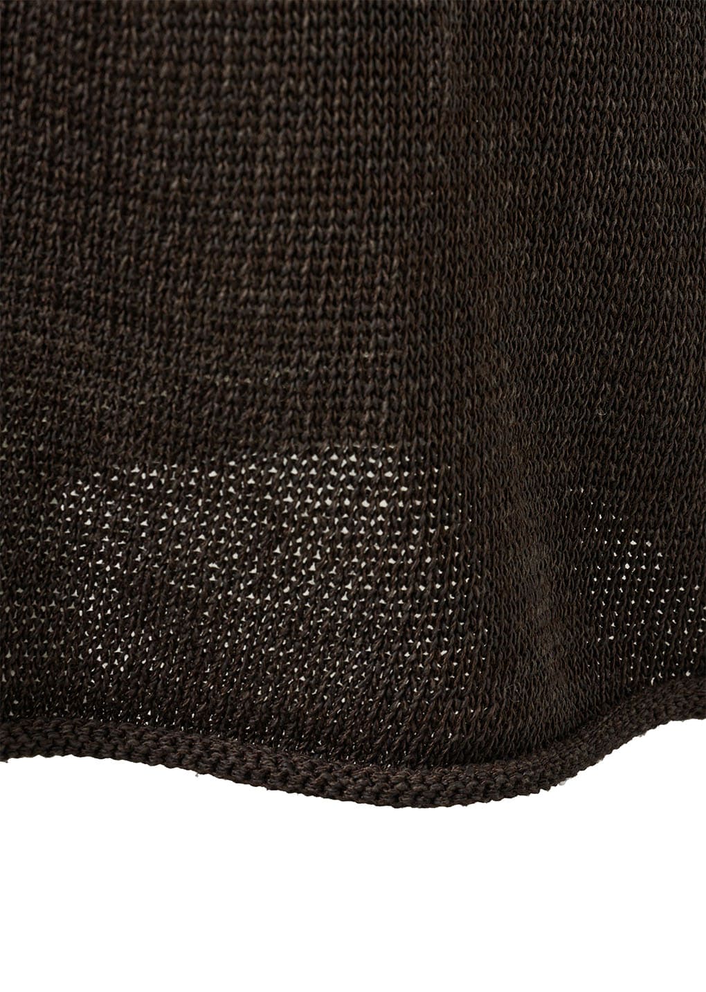 paper yarn collar knit, dark brown