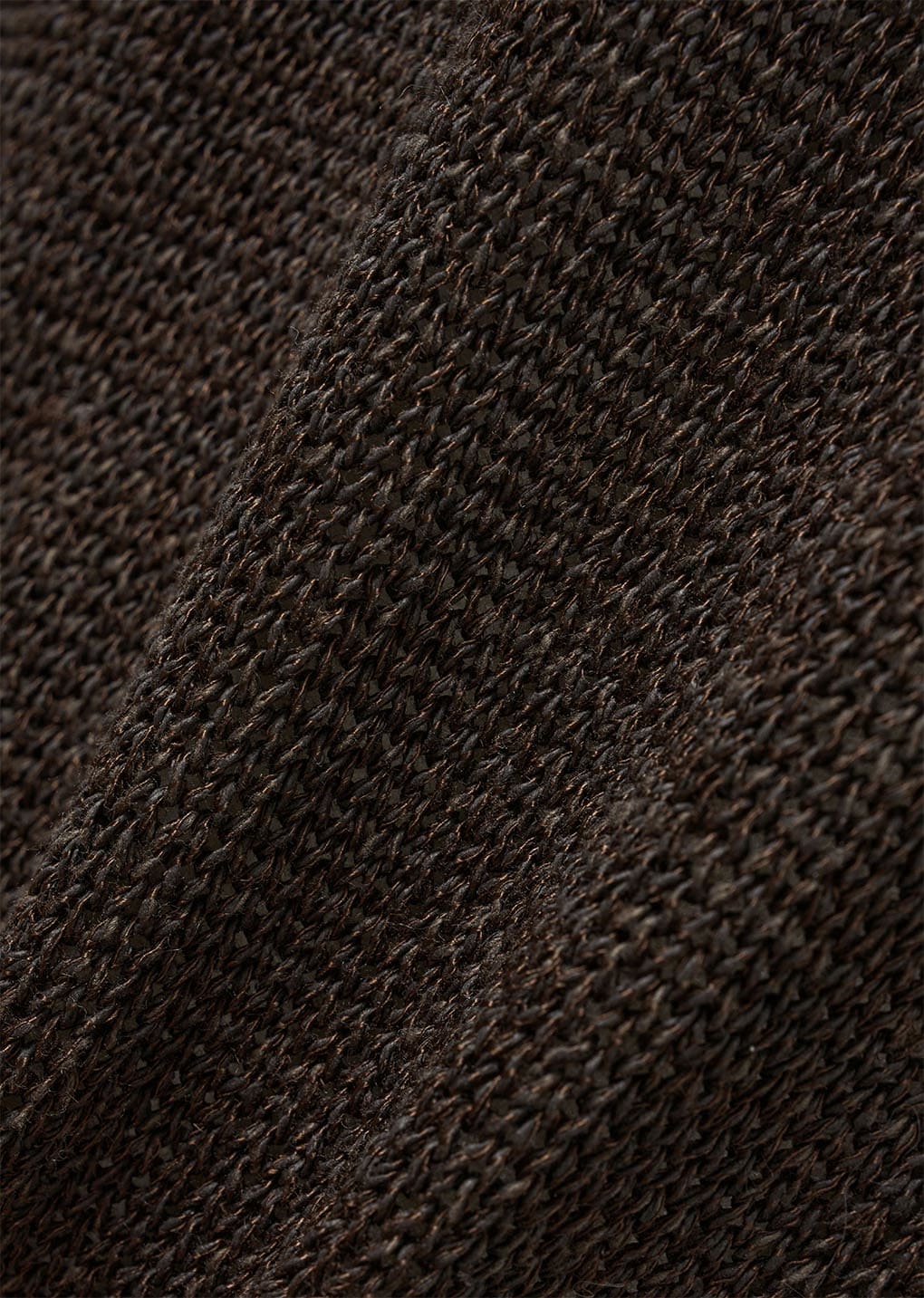 paper yarn collar knit, dark brown