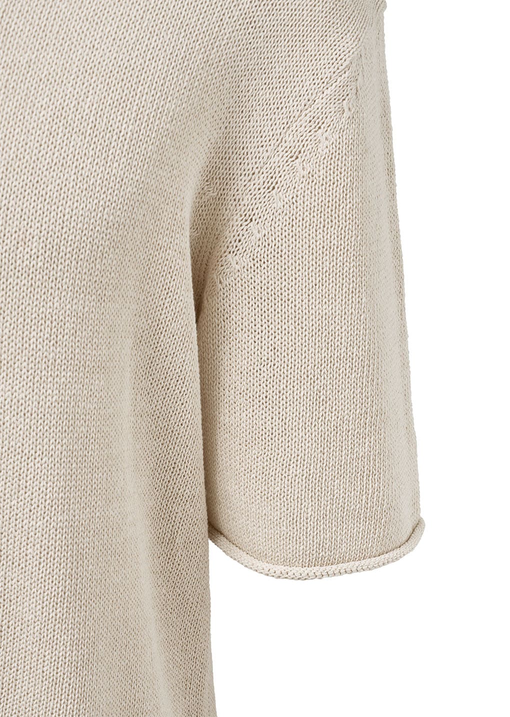 paper yarn collar knit, ecru