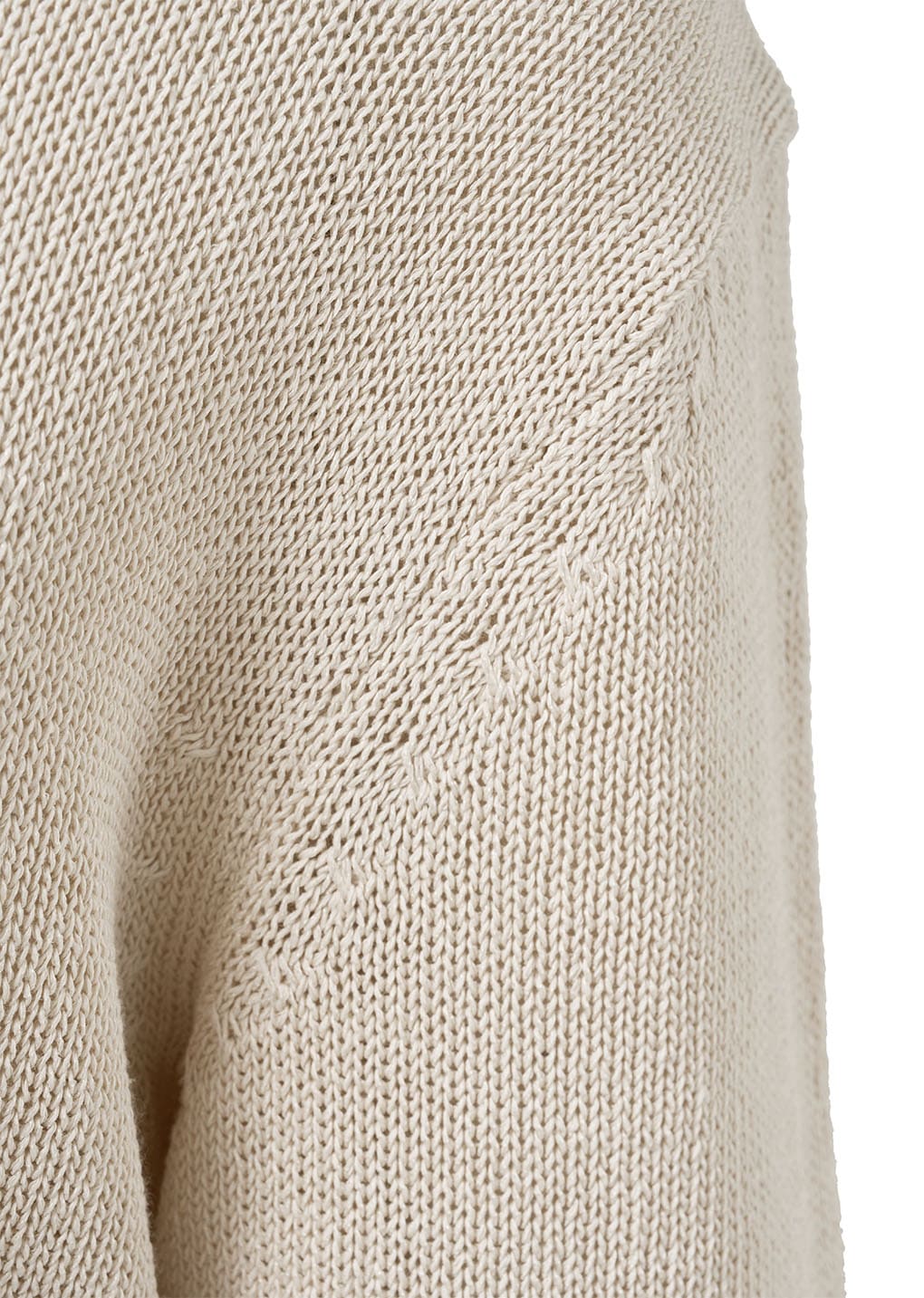 paper yarn collar knit, ecru
