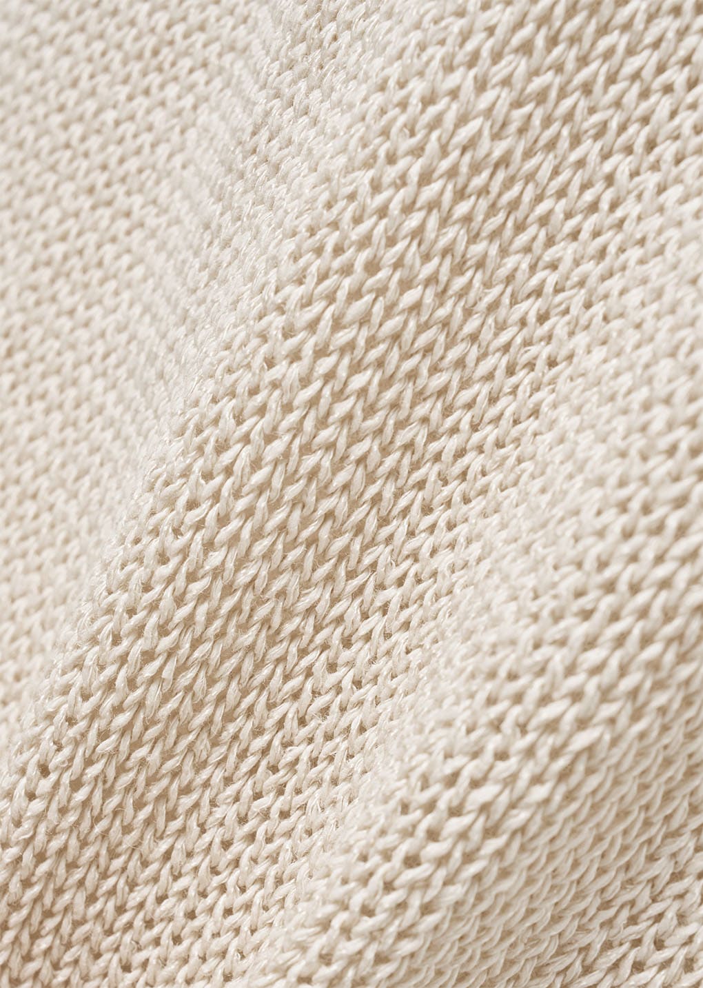 paper yarn collar knit, ecru