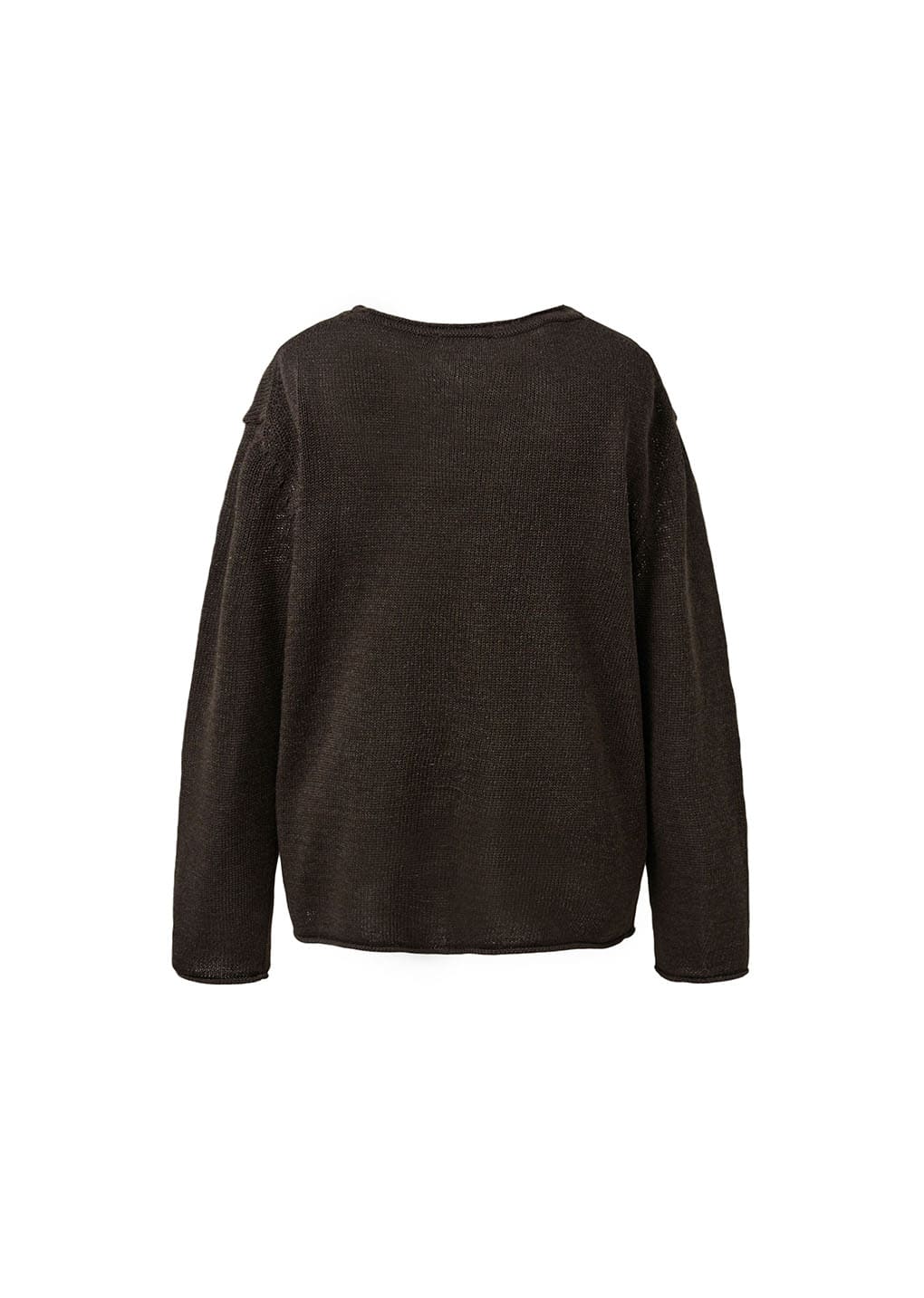 paper yarn pullover, dark brown
