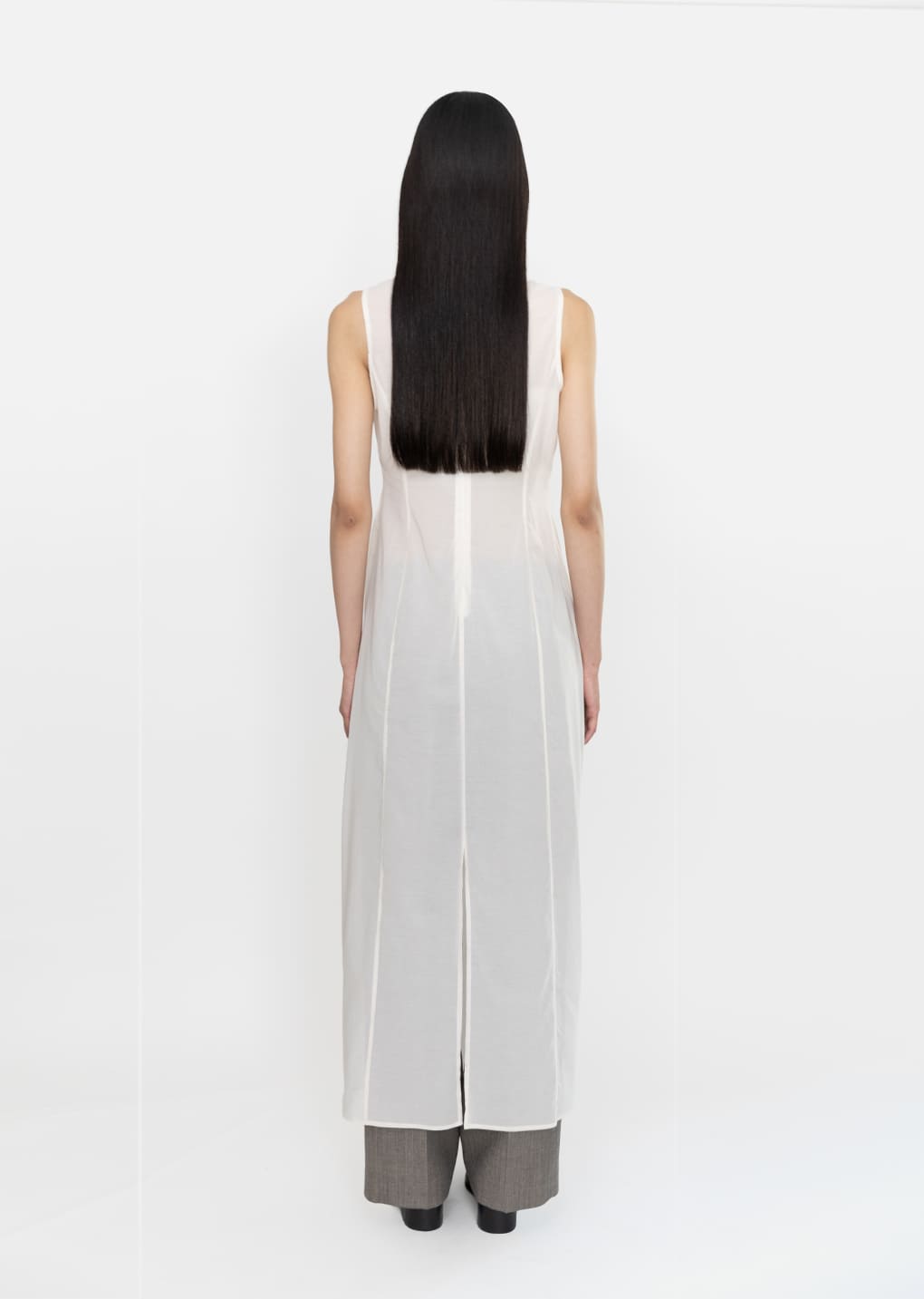 pintuck dress, ivory
