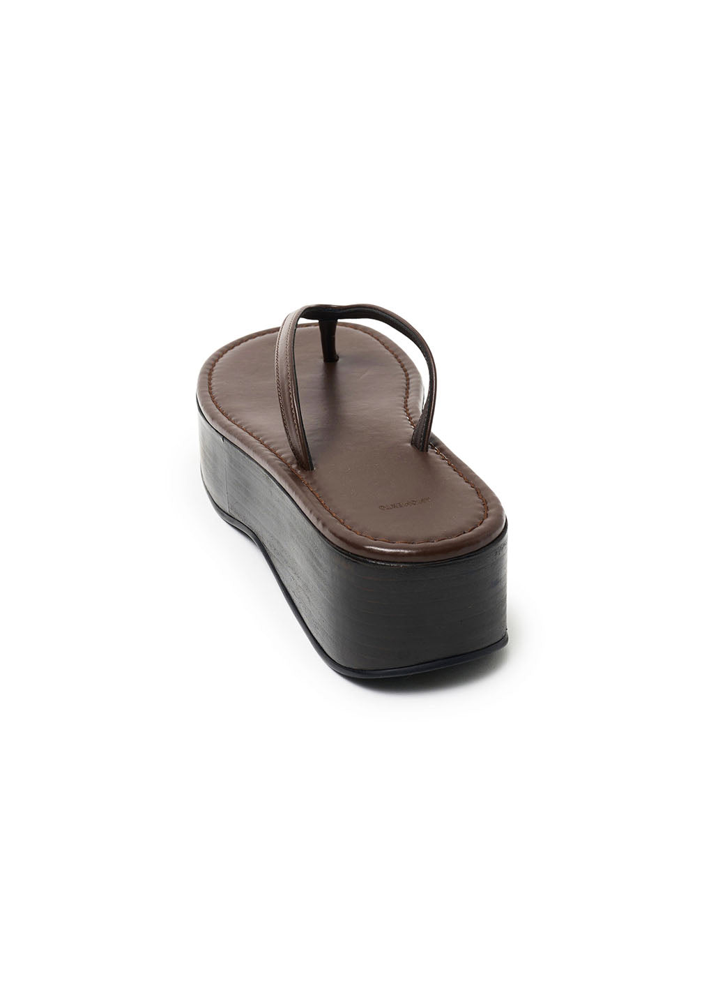 platform flip flops, brown