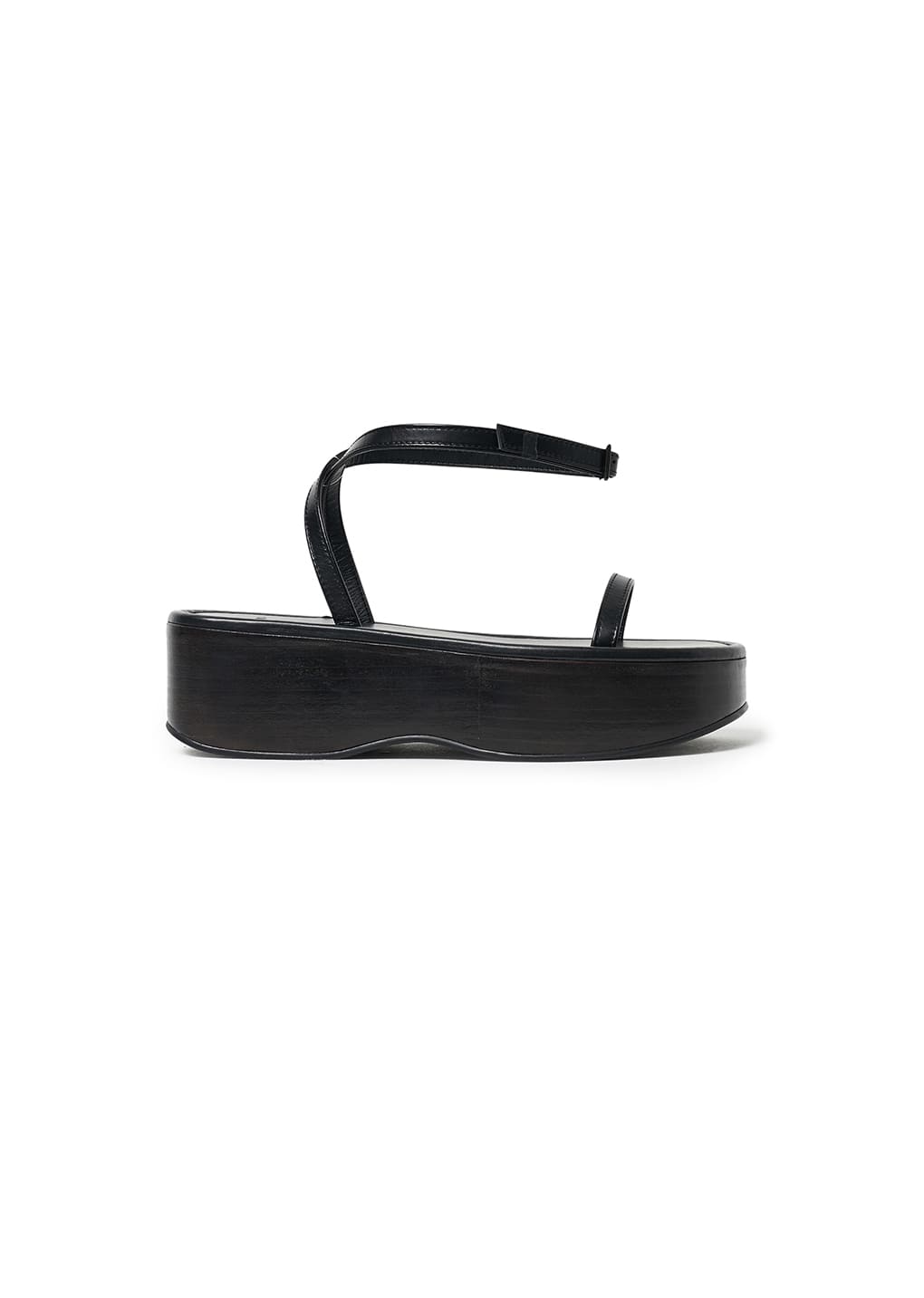 platform sandals, black