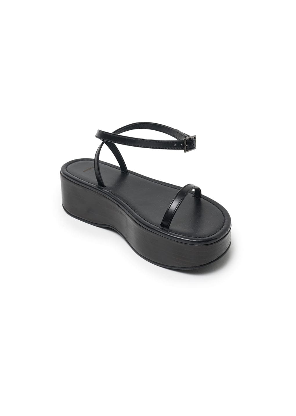 platform sandals, black