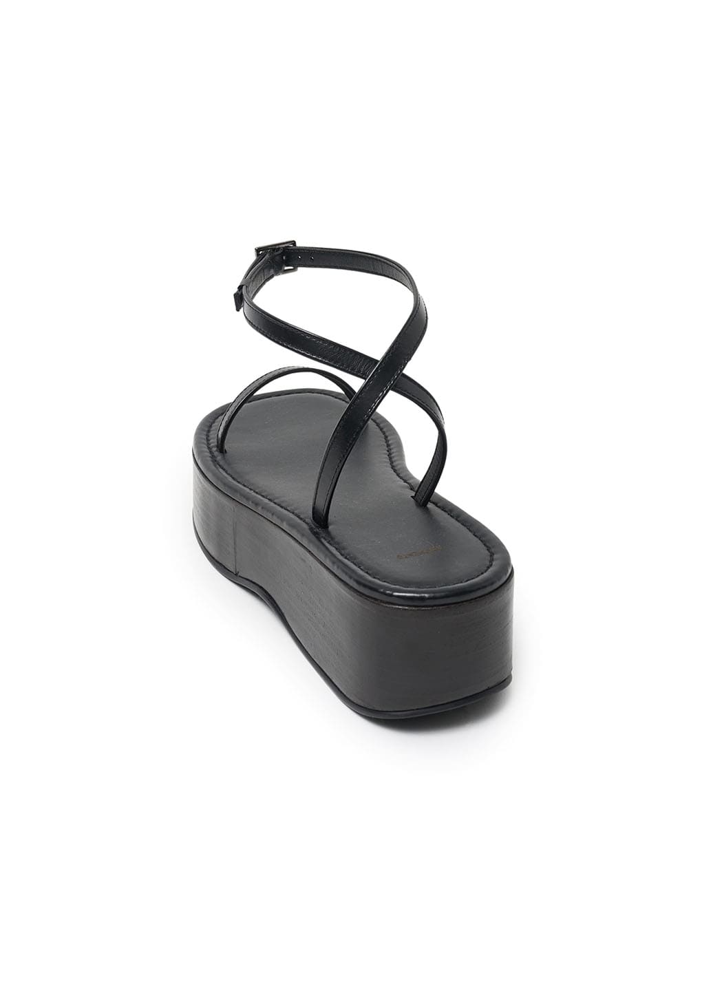 platform sandals, black
