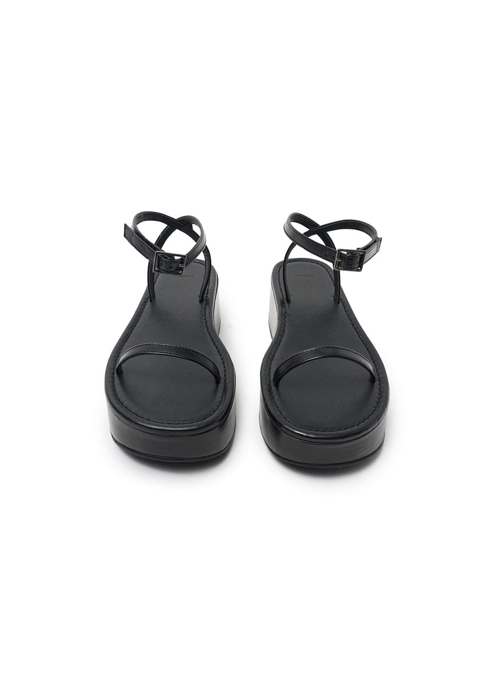 platform sandals, black