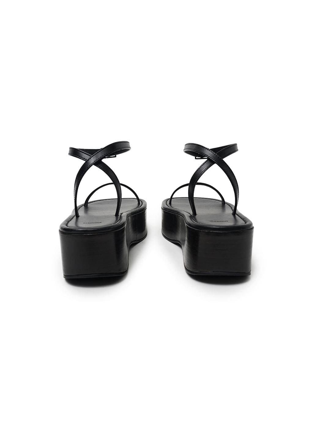 platform sandals, black