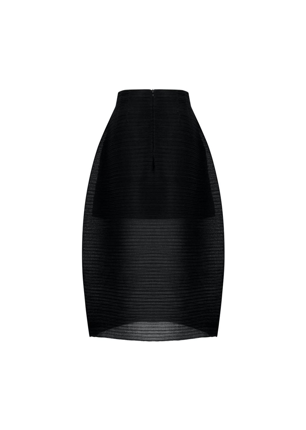 pleats curved skirt, black hover